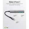 Goobay Slim 4-port USB hub USB-C na/USB-A 5 Gbit/s - Plug USB 3.2 (76563)