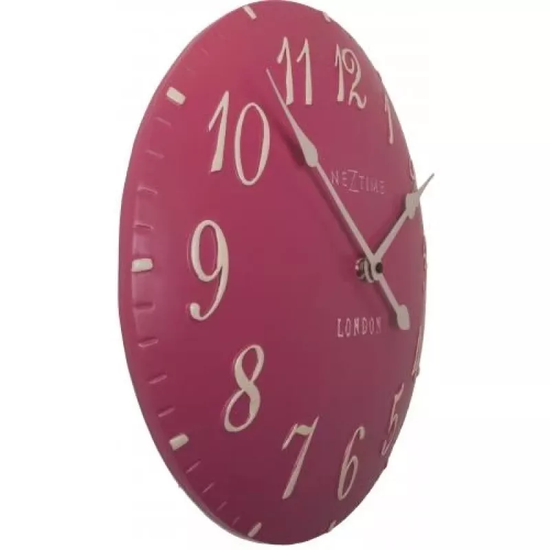 NeXtime hodiny 3084rz London Arabic, Ø34,5 cm, nástenné, ružová/biela