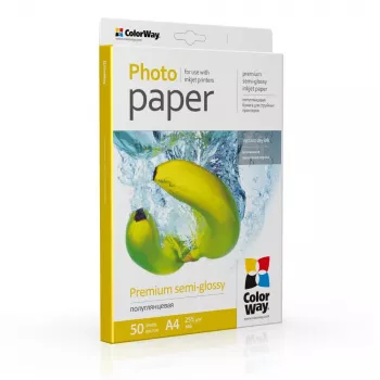 ColorWay fotopapier, 50 listov | 255 g/m² | A4 | Premium hodvábne matný