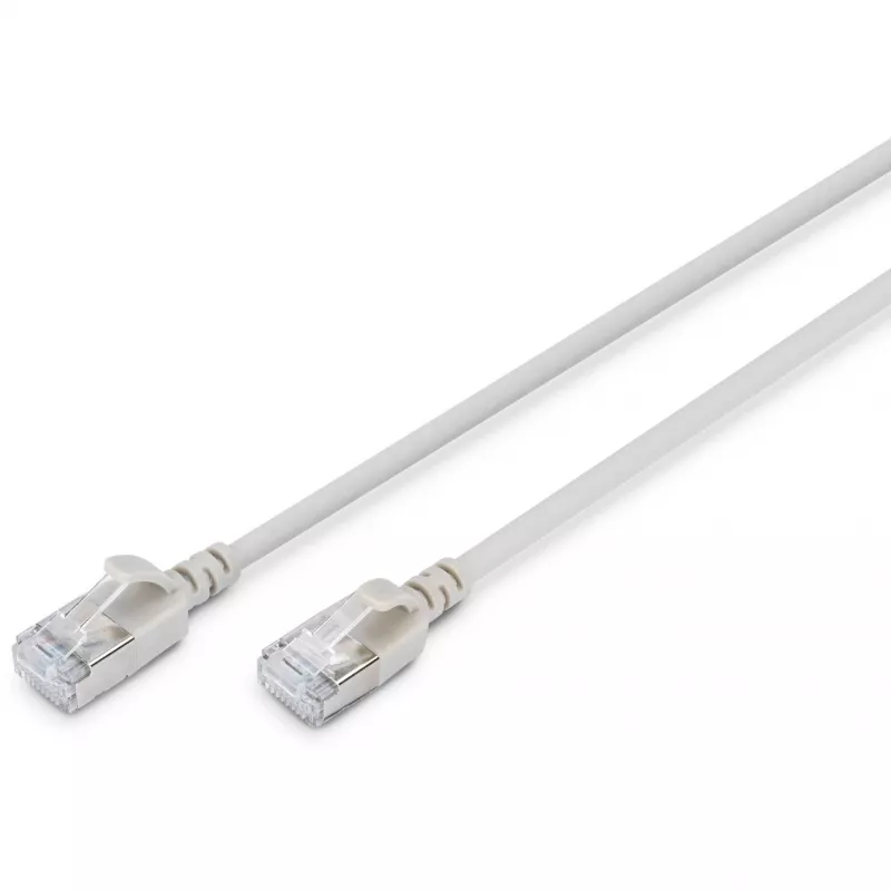 Digitus CAT 6A F-FTP tenký patch kábel 10 m sivý
