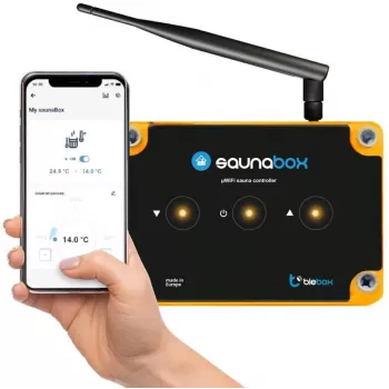 saunaBox pro I/O modul WiFi ovládanie sauny od bleBox, model 42387