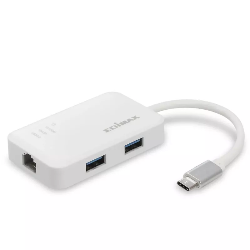 Edimax EU-4308 USB-C rozbočovač, 3x USB 3.0 + Gigabit Ethernet