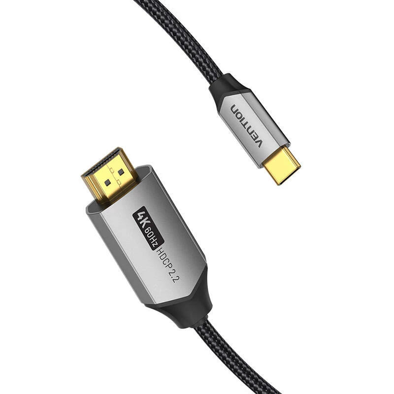 Vention USB-C na HDMI kábel CRBBH – 2 m, 4K@60Hz, čierny, USB-C na HDMI