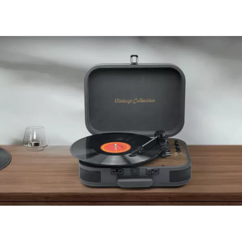Muse gramofón stereo systém s Bluetooth Out | MT-207 DGB | 2x5 W | Bluetooth | čierna/hnedá