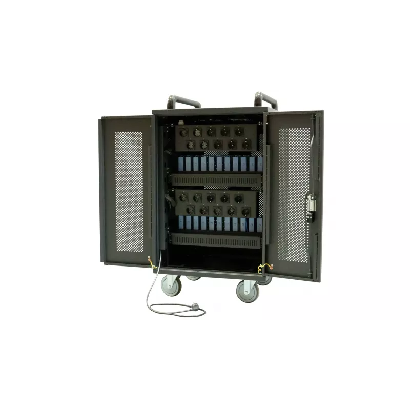 Avtek International Avtek Charging Cart 20 prenosná skriňa na správu zariadení čierna