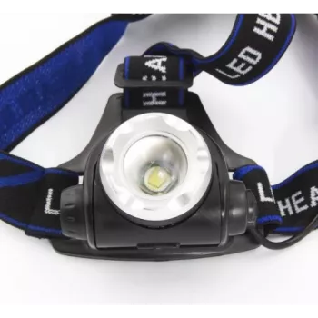 Čelová lampa ESPERANZA EOT005 — LED Cree T6, 3W, 600 lm, AA x2, hliníkové puzdro, vodotesná, nárazuvzdorná, nastaviteľný popruh