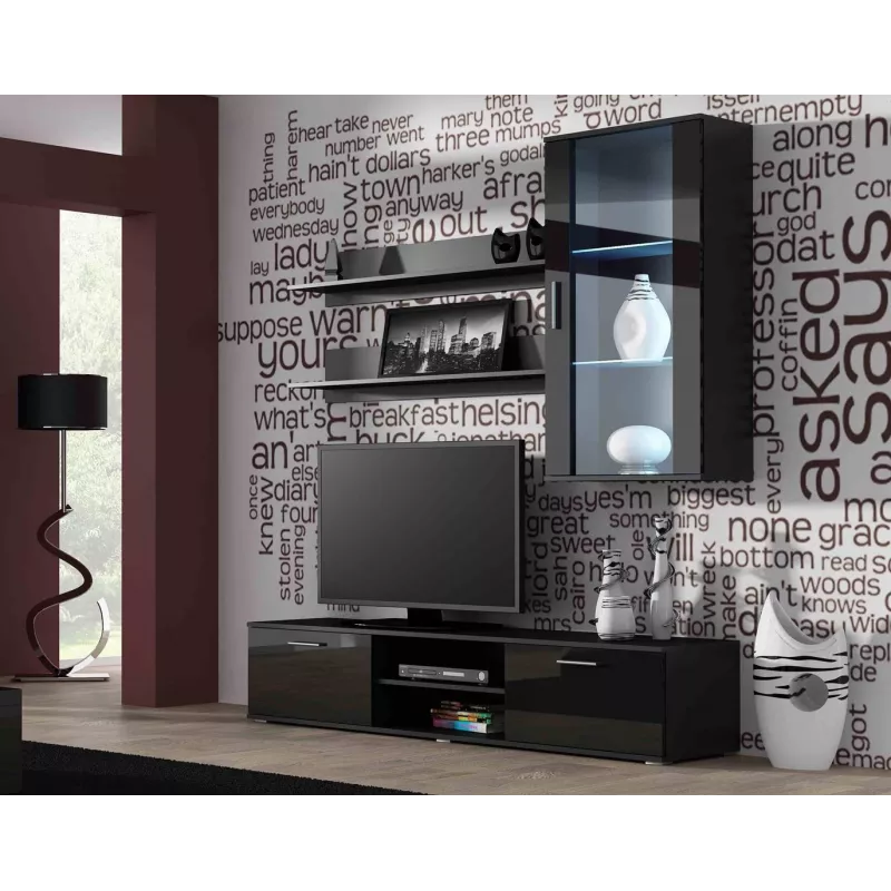 Cama TV stojan SOHO 180 čierny/čierny lesklý