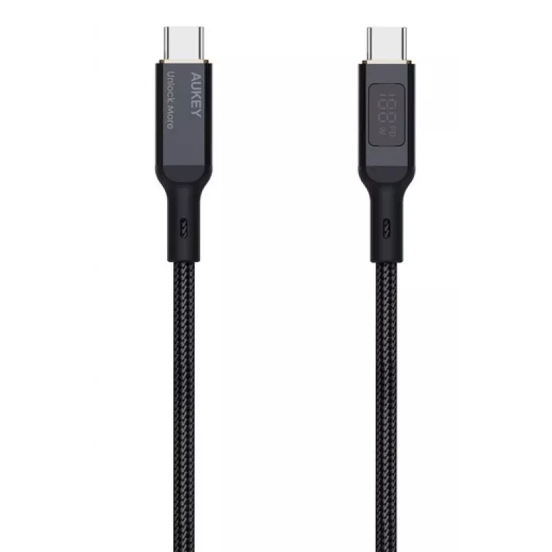 AUKEY CB-MCC102 USB kábel 1,8 m USB-C čierny 480 Gbit/s