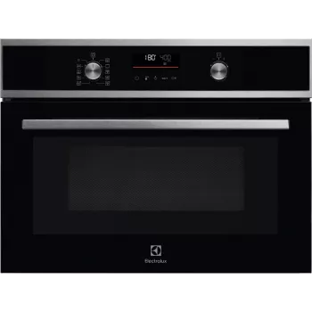 Vstavaná rúra Electrolux EVL6E49X, kompaktná 45 cm, kov, čierna, CombiQui
