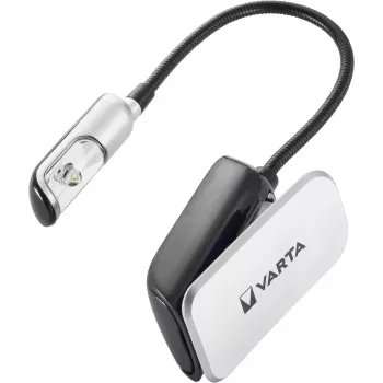 Varta 16618 - klipová baterka - čierna - strieborná - plast - LED - 1 lampa - 9 lm