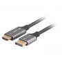 Lanberg CA-DPHD-20CU-0018-BK video káblový adaptér 1,8 m DisplayPort HDMI typ A (štandard) čierny, strieborný