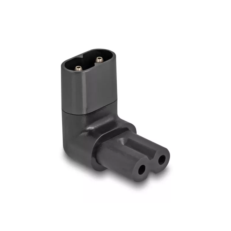 DeLOCK sieťový adaptér IEC 60320 C8 na C7 zásuvka 2,5 A 90° čierny