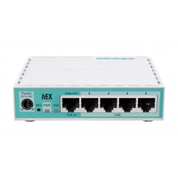 Mikrotik hEX káblový router Gigabit Ethernet biely