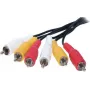 Audio-RCA kábel ShiverPeaks 40150-2.5 — 3 RCA konektory samec, 2,5 m dĺžka