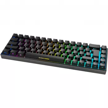 Deltaco GAM-100-DE - 65% - USB + Bluetooth - mechanický switch - QWERTZ - RGB LED - čierna