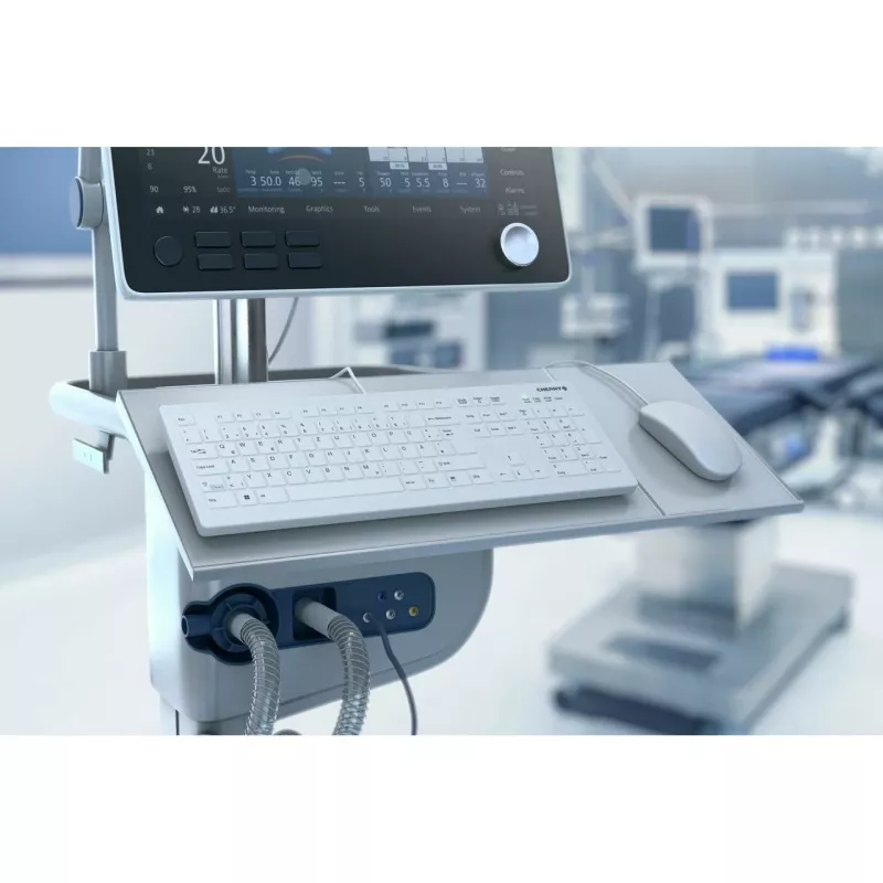 Contour Design Active Key Contour QuickClean medicínska klávesnica IP68 full-size káblová biela DE C8112
