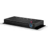 Lindy 7 portový USB 3.0 kovový hub, USB 3.2 Gen 1 (3.1 Gen 1) Type-A, 5000 Mbit/s, čierna, 0,8 m, 185 mm, 75 mm