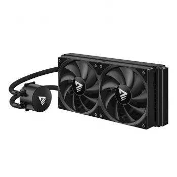 Sada kvapalinového chladenia SAVIO NOX 240 mm – 240-mm radiátor, 2×120-mm ventilátory, hliníkový radiátor, medená základňa, podporuje LGA 2011/2011-v3/2066/1200/115x/775