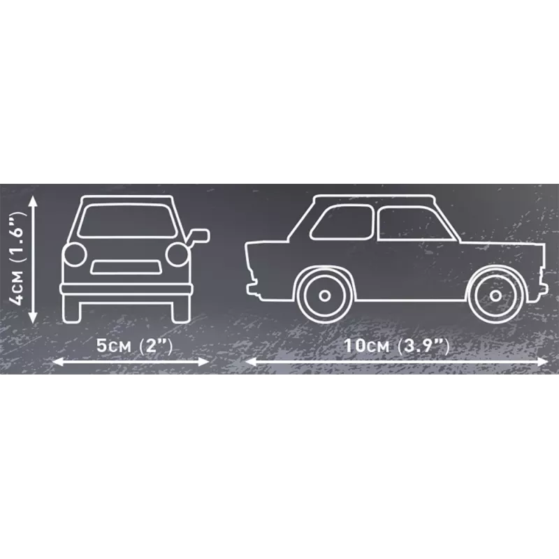 Stavebnica Cobi Trabant 601 — 72 dielov, miniatúrny model auta