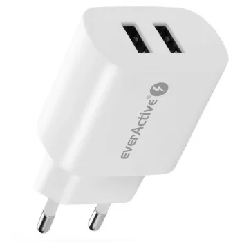 NABÍJAČKA NA TELEFÓN 2X USB 2,4A 12W BIELA