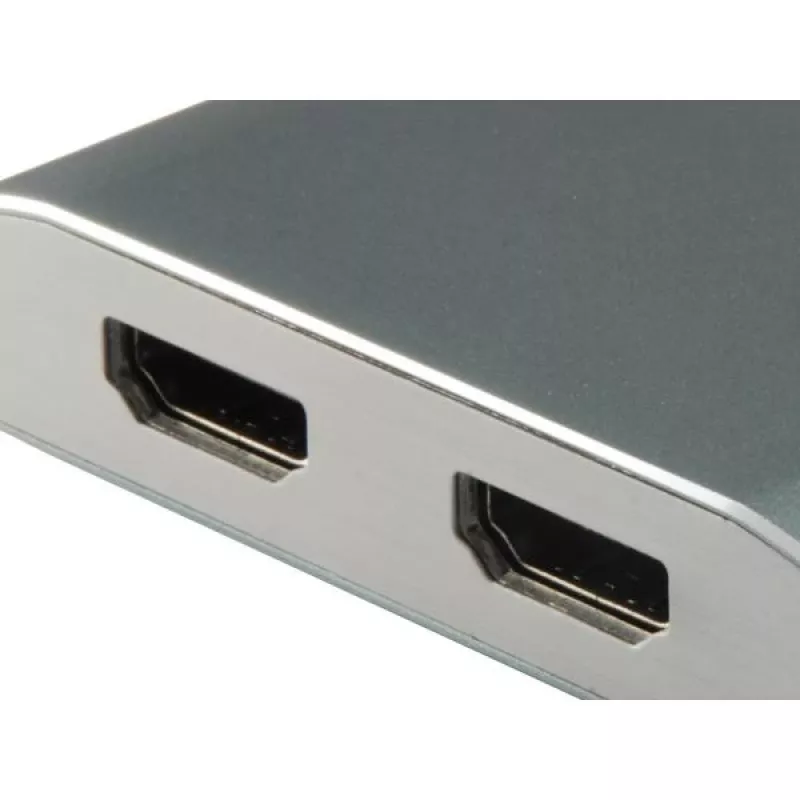 Equip 133464 adaptér MST USB-C na 2x HDMI (zásuvka), USB 3.2 Gen 1, 4096x2160 @30 Hz, 15 cm