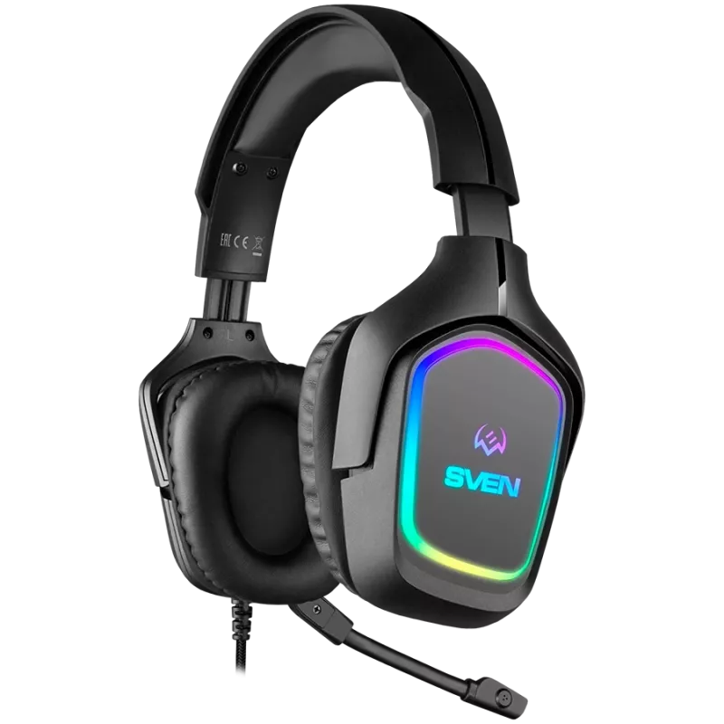 Gaming headset s mikrofónom AP-U750MV, čierny (USB, RGB)