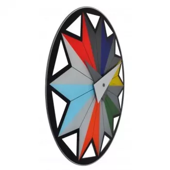 NeXtime hodiny 8163 Circus, Ø43 cm, nástenné, čierne/viacfarebné