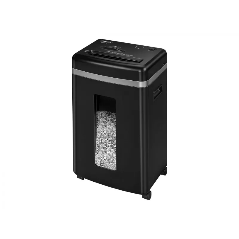 Skartovačka Fellowes Powershred 450M mikrostrih, kapacita 9 listov, 2 x 12 mm, 22-litrová nádoba, čierna