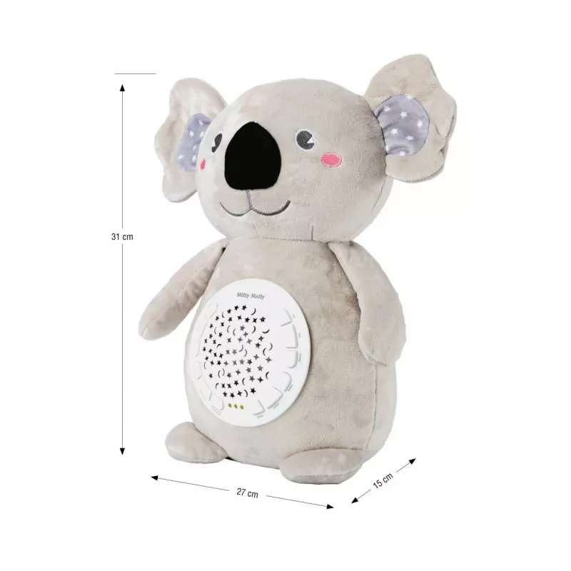Plušový projektorová hračka milly mally Koala projektor plyšová hračka model 5661