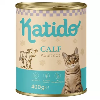 KATIDO teľacie - mokré krmivo pre mačky - 400 g