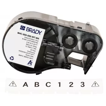 Brady Corporation M4C-500-595-WT-BK vinyl čierna na bielu 12,70 mm x 7,62 m trvalá (170818)