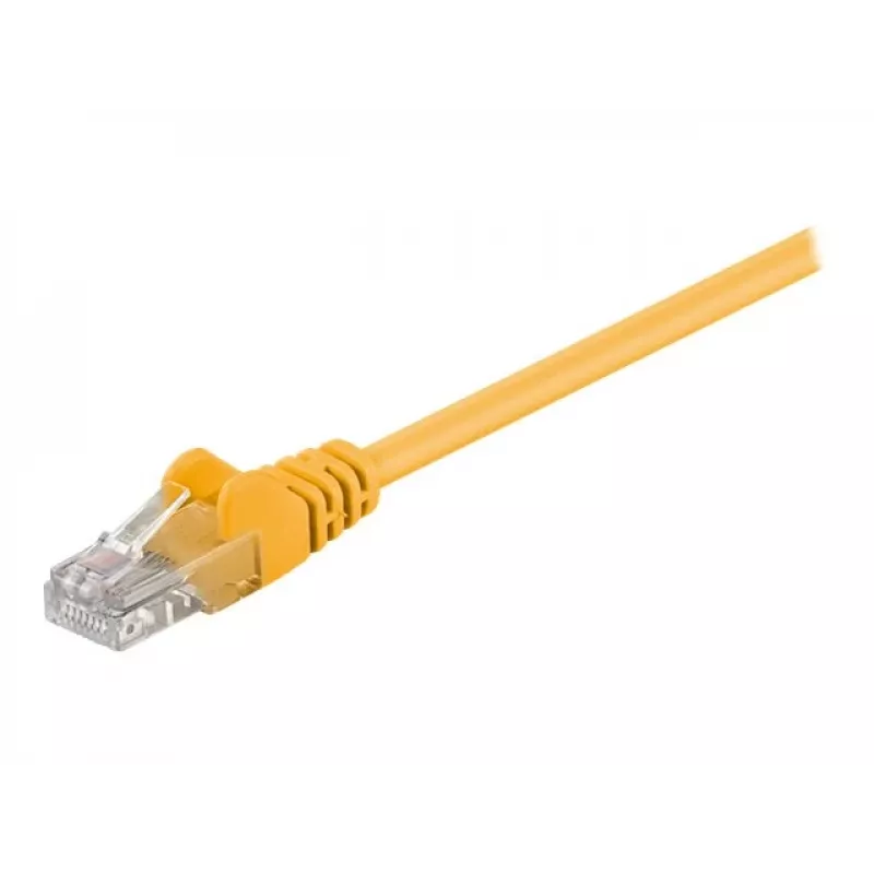 Wentronic Goobay CAT 5e patch kábel, U/UTP, žltý, 15 m - CCA medená zmes (68351)