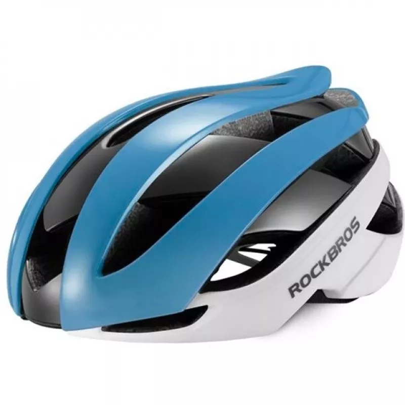 ROCKBROS nastaviteľná cyklistická prilba M 55-58 cm modro-biela
