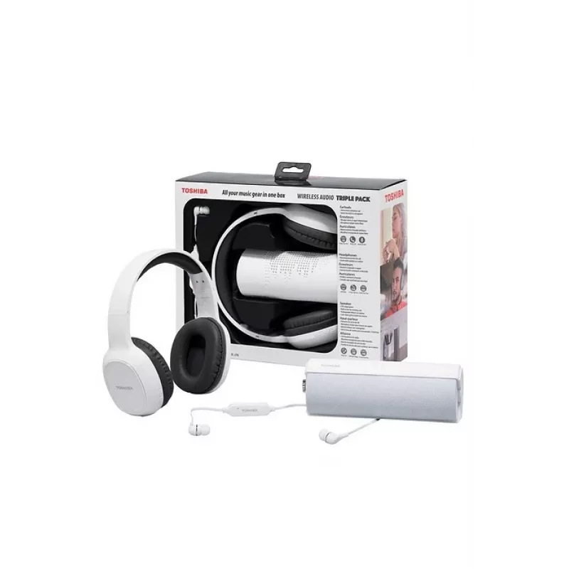 Slúchadlá Toshiba Wireless Audio Triple Pack HSP-3P19 biela