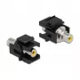 Keystone modul DeLOCK 86740 plochý čierny RCA
