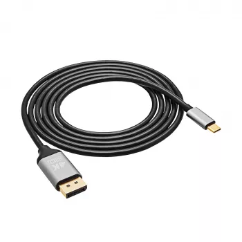 Akyga AK-AV-16 USB-C na DisplayPort kábel, 4K 60 Hz, 1,8 m, čierny