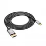 Akyga AK-AV-16 USB-C na DisplayPort kábel, 4K 60 Hz, 1,8 m, čierny