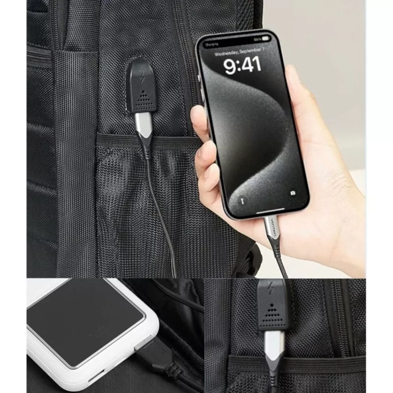 Vention KRK 20L batoh na notebook, čierny, vodeodolný