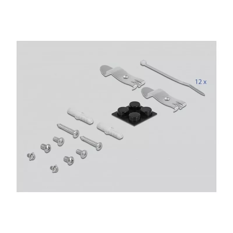 Patch panel DeLOCK Keystone 12 portov čierny
