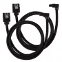 Corsair CC-8900282 Premium SATA kábel s opletom, uhlový, 60 cm, čierny, balenie 2 kusy