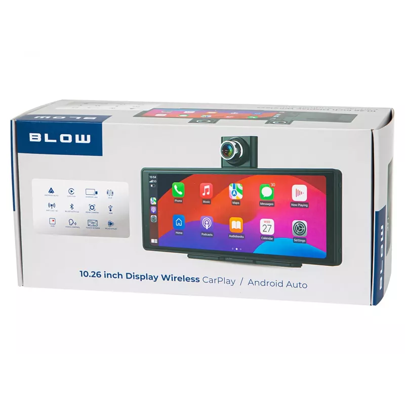 Multimediálna stanica BLOW Wireless CarPlay5.0 model 78-430# – bezdrôtová Apple CarPlay multimediálna jednotka do auta