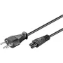 Wentronic Goobay napájací kábel švajčiarsky, 1,8 m, čierny - švajčiarsky konektor samec (typ J, SEV 1011) > prístrojový konektor C5 (93960)