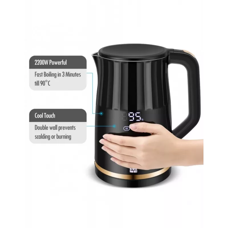 Elektrická kanvica Forme FKG-3017 1,7L 2200W čierna
