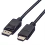 ROLINE - video/audio kábel - DisplayPort / HDMI - 32 AWG - DisplayPort (M) - HDMI, 19-pinový (M) - 3 m - tienený - čierny (11.04.5782)