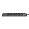 Digitus 6-násobná kancelárska predlžovacia zásuvka s 3x USB portami 1,5 m kábel
