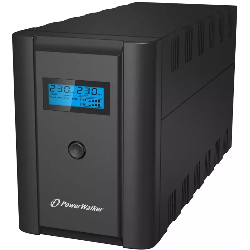 PowerWalker VI 1200 SHL UPS line-interactive 1200 VA (1,2 kVA), 600 W, 4 zásuvky (2x Schuko, 2x IEC C13), USB, LCD, čierny