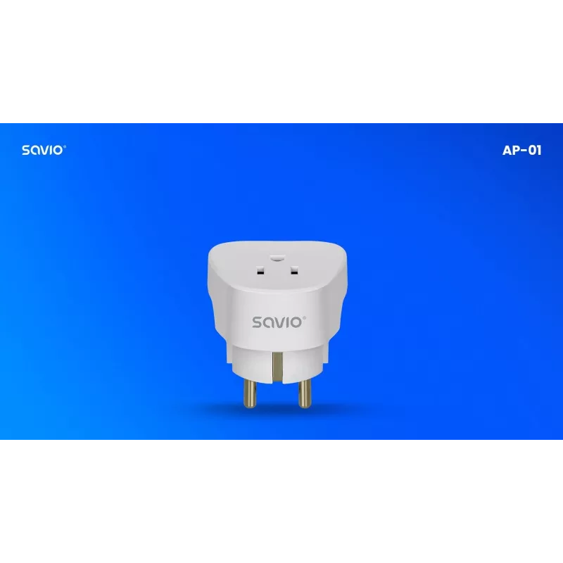 SAVIO AP-01 cestovný adaptér, US zásuvka – EU konektor