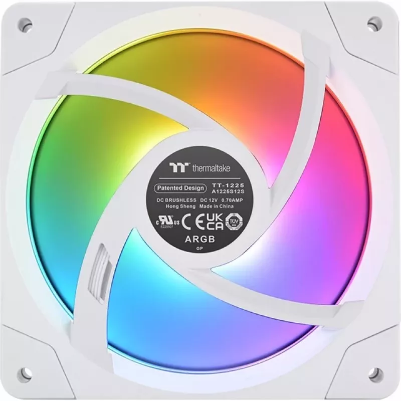 Thermaltake SWAFAN EX14 ARGB Sync chladiace ventilátory do PC, balenie 3 ks, biele, TT Premium Edition, 140 mm