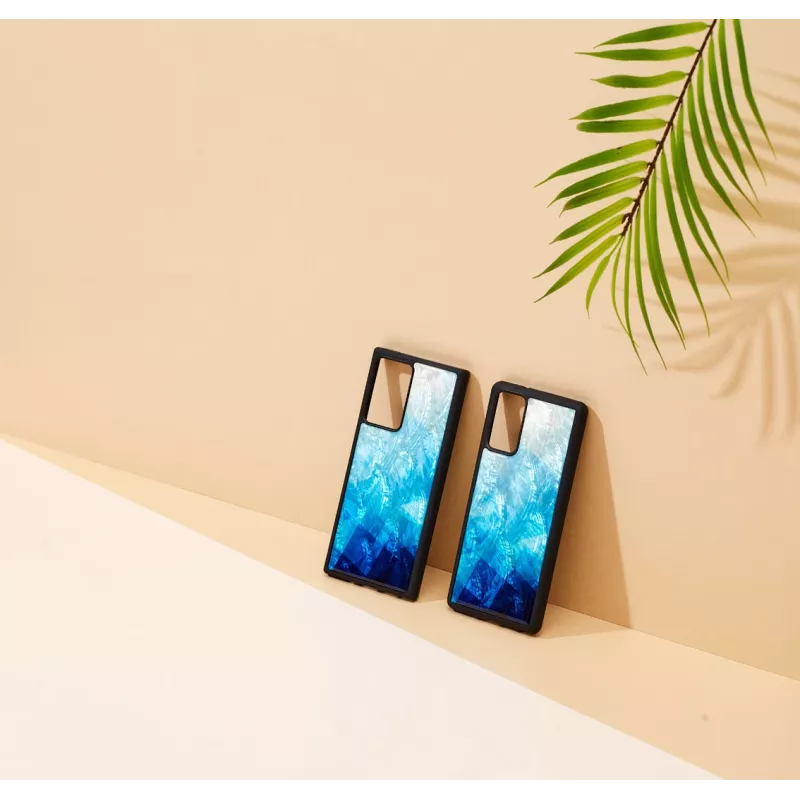 Ochranné puzdro iKins pre Samsung Galaxy Note 20 — Blue Lake a čierna, tenké puzdro