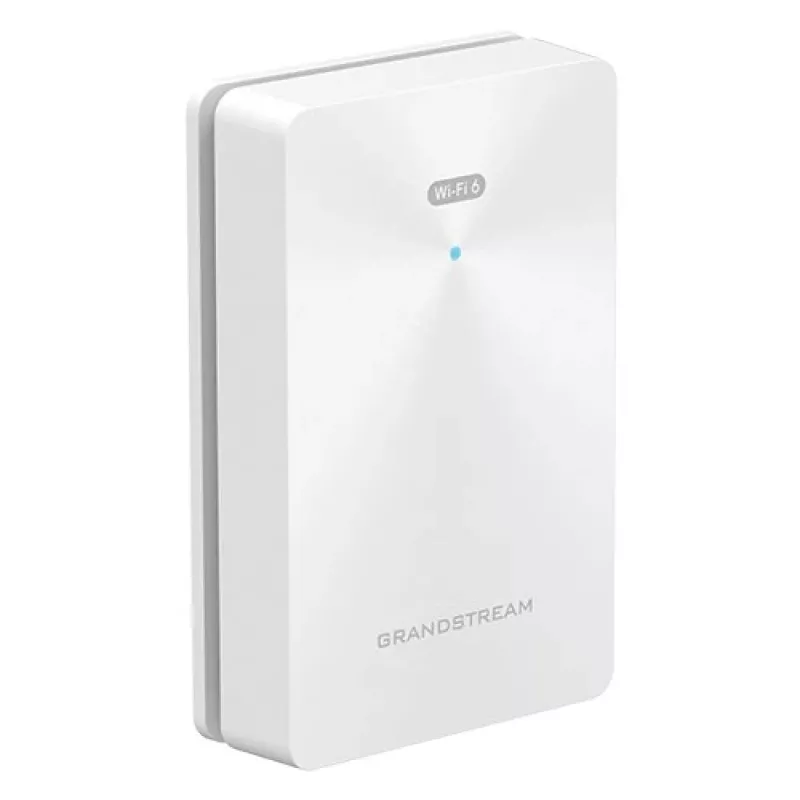Grandstream GWN7661E zapustiteľný prístupový bod Wi-Fi 6 do steny, AX3000, dvojpásmový 2,4/5 GHz, 3 Gbps, MU-MIMO, PoE/PoE+, porty Gigabit, 256 klientov